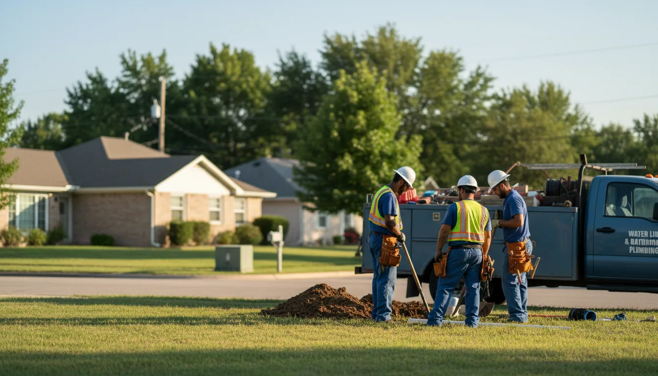 Residential water line and bathroom plumbing service in Houston, TX